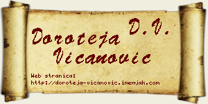 Doroteja Vicanović vizit kartica